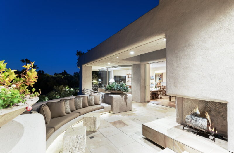 Patio in evening